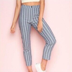 John Galt Striped Tilden Pants Sz XS Cropped Cotton Blend Casual Chic Preppy